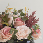 Arranjo De Rosas E Peônias Artificiais No Vaso Preto | Formos